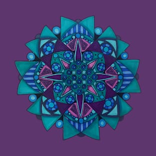 Teal Tetra Mandala T-Shirt