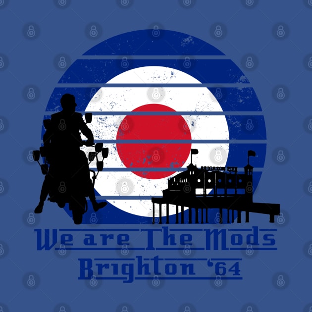 We Are the Mods Brighton '64 Scooter RAF Roundel by Surfer Dave Designs