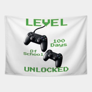 Level Unlocked 100 Days of School - PanfurWare LLC Tapestry