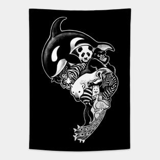 Monochromanimal (black) Tapestry