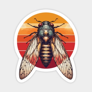 Cicada Retro Sunset Magnet