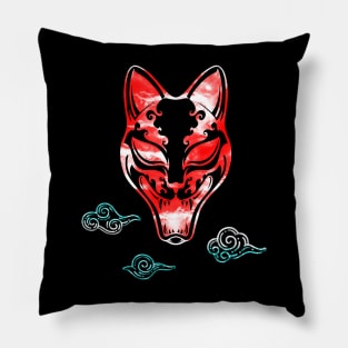 Japan Asian Oni Mask Cat Japanese Pillow