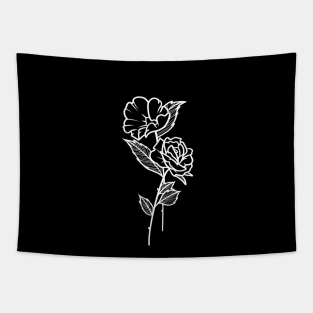 Floral Decorative Tattoo Tapestry