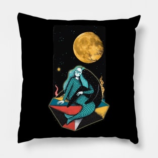 beautiful mermaids moonlight Pillow