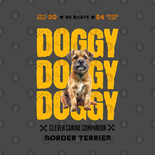 Doggy Border Terrier by DavidBriotArt