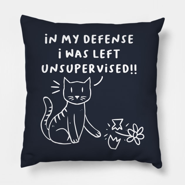 In my defense I was left unsupervised naughty cat kitten Pillow by A Comic Wizard