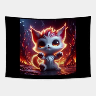 Cat tje moon 3 Tapestry