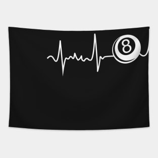 8 Eight Ball Heartbeat Shirt Funny Cool Gift Tapestry