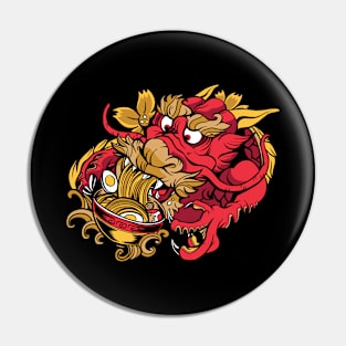 Dragon Eating Ramen Pin