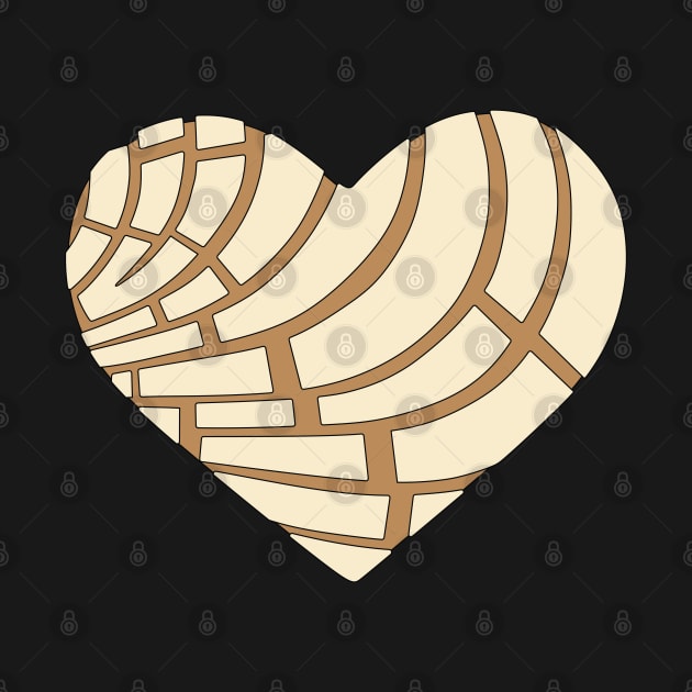 Concha Mexican Bread Food Pan Dulce Mexicana Corazon Heart Classic Mar by Shirtsurf