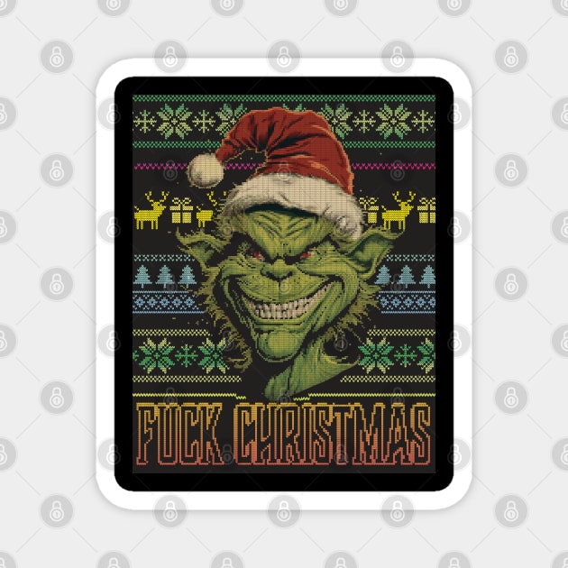 F Christmas Magnet by Don Diego