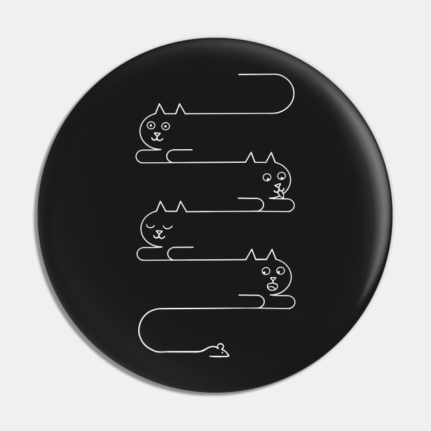 Cats Line Pin by coffeeman