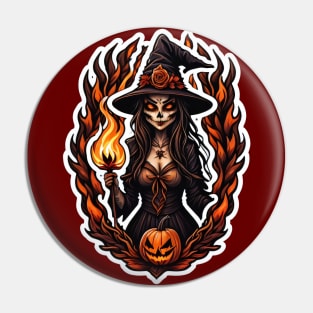 Halloween witch Pin