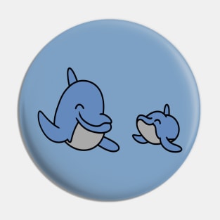 Cute cartoon dolphins Pin