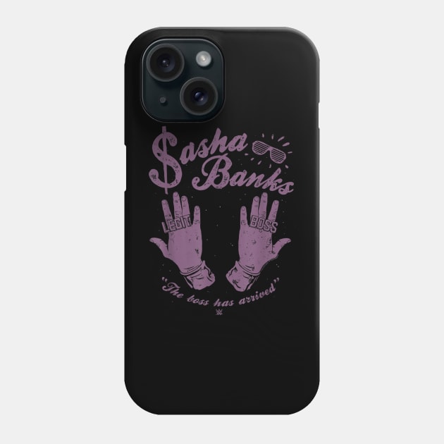 Sasha Banks Legit Boss Vintage Fight Phone Case by Holman