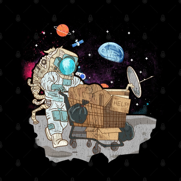 Beggar Astronaut | Funny Space Gift | Astros Tee | Astronaut by Proficient Tees