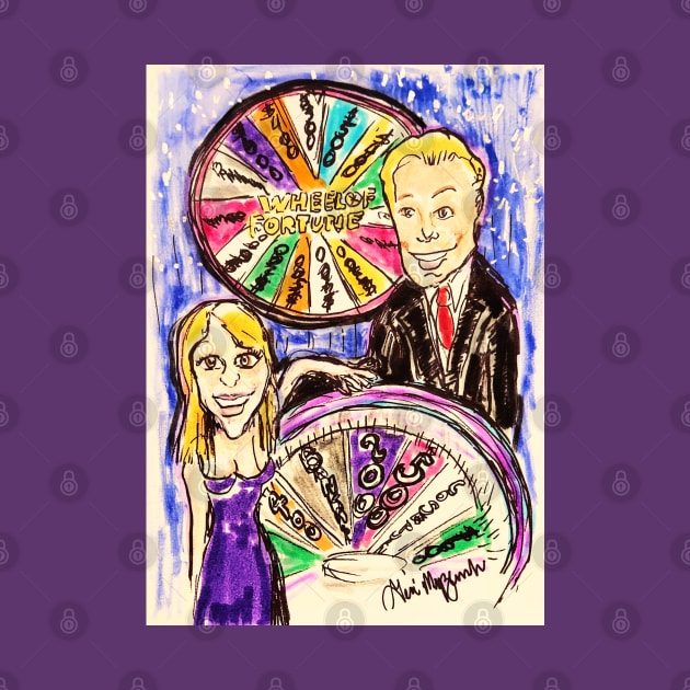 Wheel of Fortune Pat Sajak and Vanna White by TheArtQueenOfMichigan 