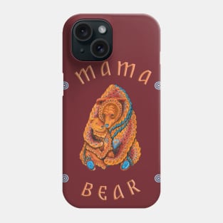 Mama Bear Design, Brown Bear with Cub Phone Case