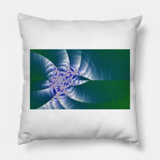 Spinning shiny abstract fractal Pillow