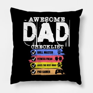 Awesome Dad Checklist Pillow