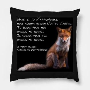 Fox quote the little prince Antoine de Saint-Exupéry Pillow