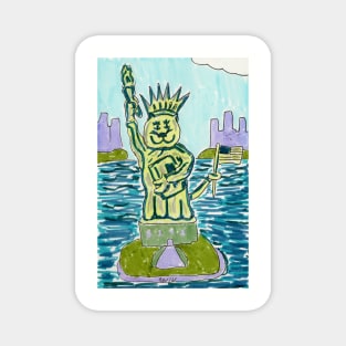 Statue of Kitty Liberty Magnet