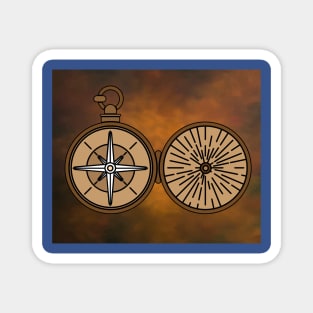 Old Retro Compass Signpost Viking Magnet