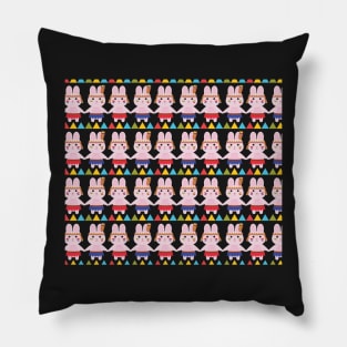 Tribal bunnies pattern Pillow