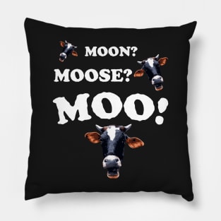 Cow Costume Funny Moo Halloween Pillow