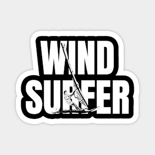 Windsurfer Typography Surfer Cool Windsurfing Magnet