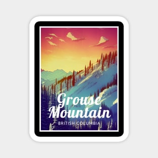 Grouse Mountain British Columbia Canada Ski Magnet