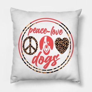 peace love dogs Pillow