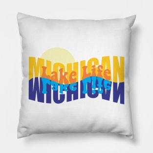 Michigan Lake Life Artwork Pillow