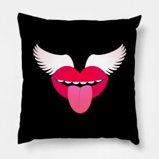 Kissy Red Lips Pillow