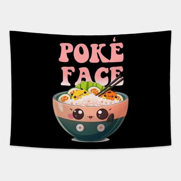 Poke Face Tapestry by Hehe Tees