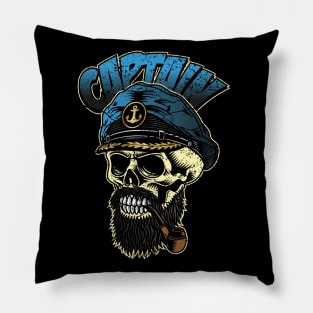 Captain Sailor Man Skull Pillow