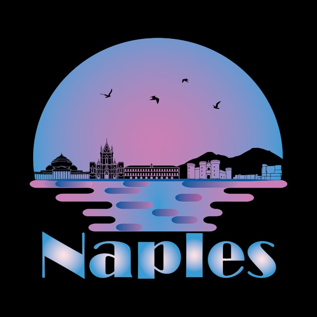 Naples Napoli Italy Skyline by TheInkElephant