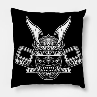 Samurai Demon Tribal Pillow