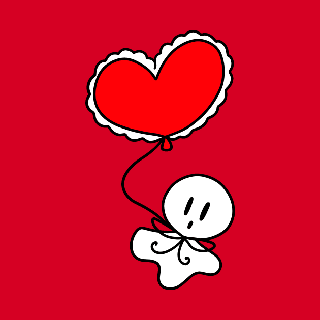 Heart Balloon Ghost by saradaboru