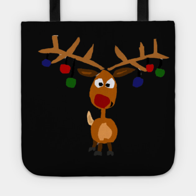 Funky Funny Rudolph Red Nosed Reindeer Art