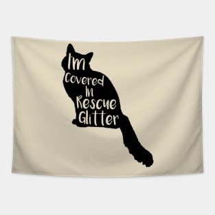 Rescue Cat Covered in Glitter Fur Hair Tapestry