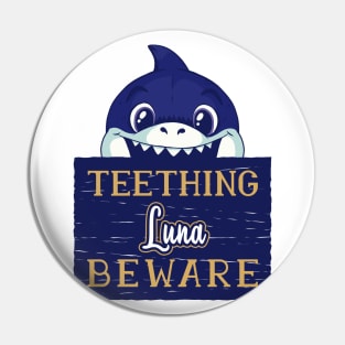 Luna - Funny Kids Shark - Personalized Gift Idea - Bambini Pin