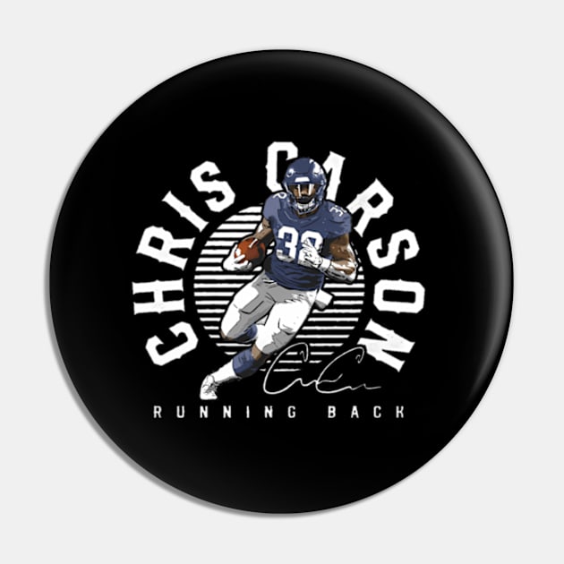 Chris Carson Seattle Emblem Pin by caravalo