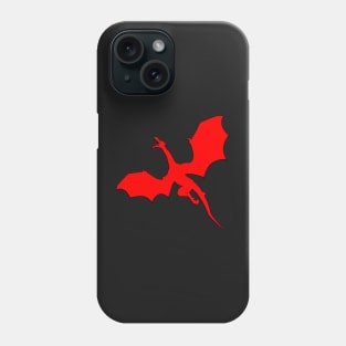 Flying Angry Red Dragon Design, Upset Red Dragons Ready To Attack Phone Case