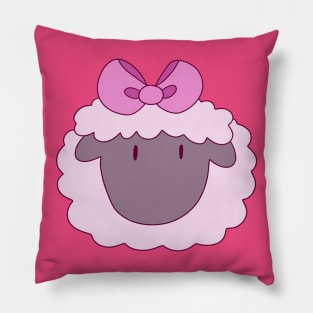 Pretty Bow Sheep Face Pillow