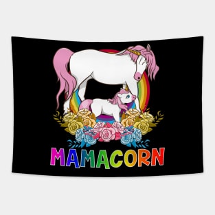 Cute Mamacorn Unicorn Mom Adorable Loving Mama Tapestry