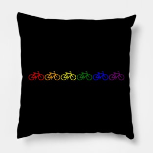 Rainbow Bicycles Pillow