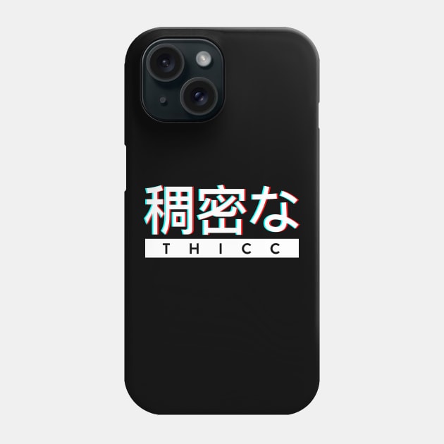 Aesthetic Japanese "THICC" Logo Phone Case by TheDoggoShop