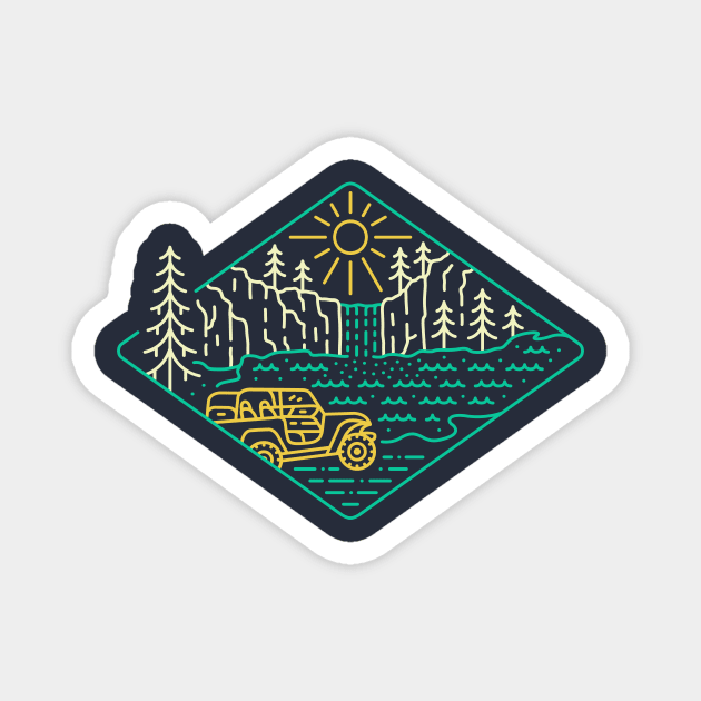 Off Road Adventure in Nature Magnet by VEKTORKITA