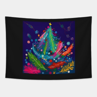 Festive tree Tapestry